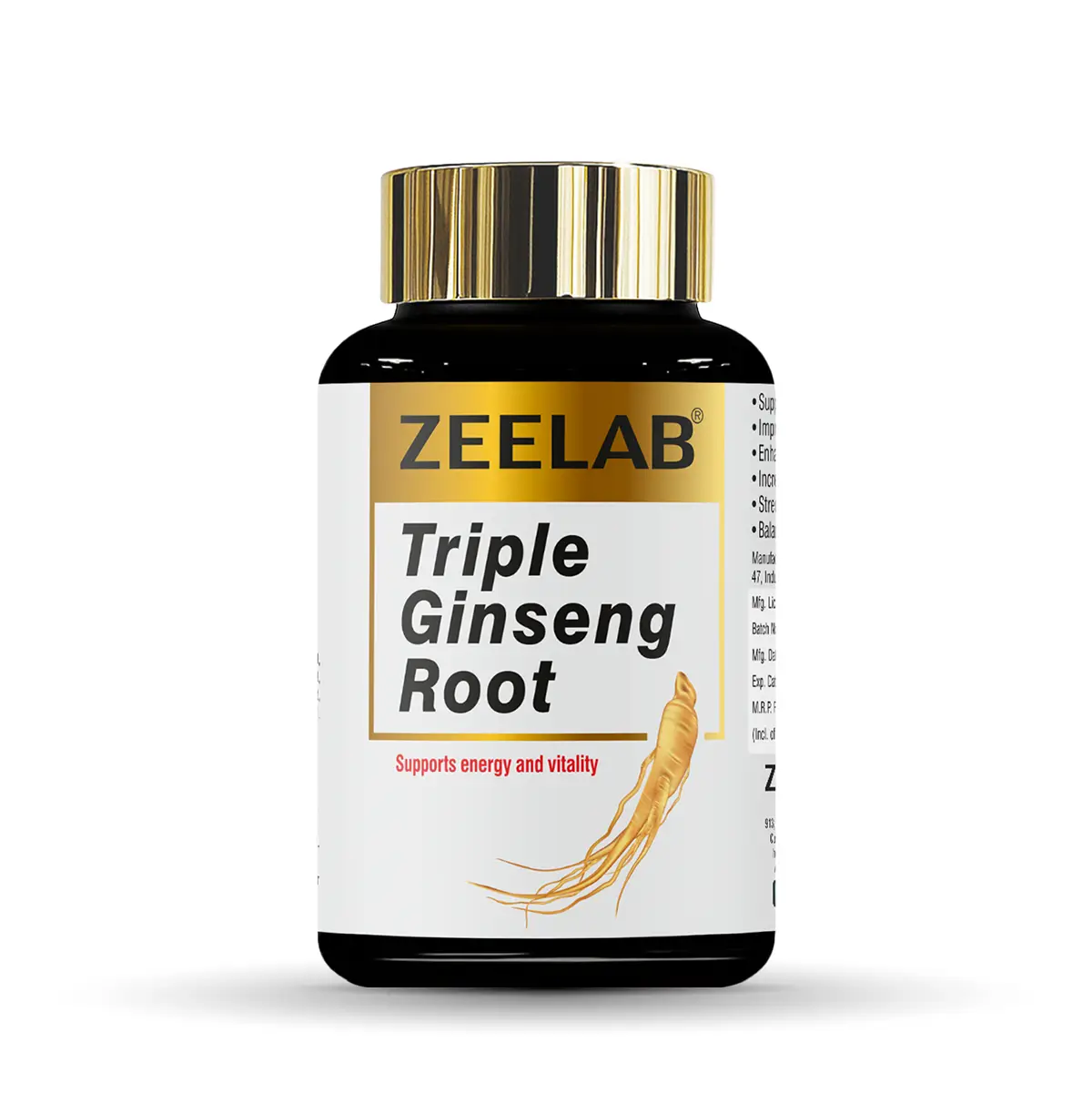 ZEELAB Triple Ginseng Root Capsule